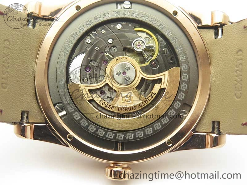 Excalibur 42mm Dbex0536 RG RDF 1:1 Best Edition Gray Dial on Brown Leather Strap A SoftTouch 9612