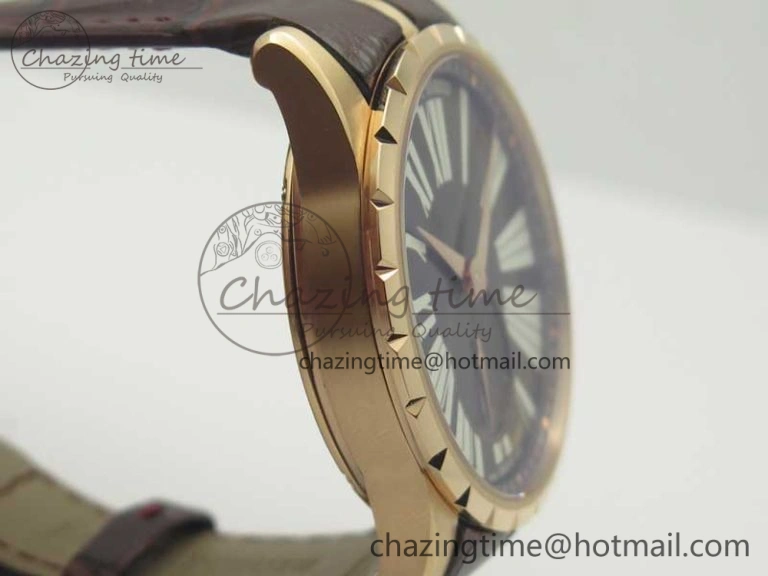 Excalibur 42mm Dbex0536 RG RDF 1:1 Best Edition Gray Dial on Brown Leather Strap A SoftTouch 9612