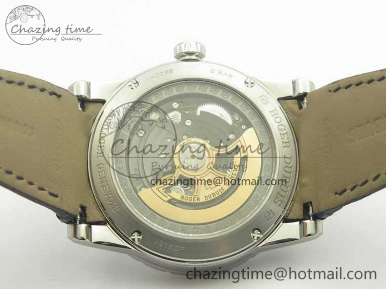 Excalibur Dbex0535 SS RDF 1:1 Best Edition Blue Dial On Leather Strap Asian RD Vibrant 9613