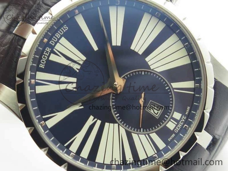 Excalibur Dbex0535 SS RDF 1:1 Best Edition Blue Dial On Leather Strap Asian RD Vibrant 9613