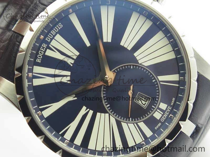 Excalibur Dbex0535 SS RDF 1:1 Best Edition Blue Dial On Leather Strap Asian RD Vibrant 9613