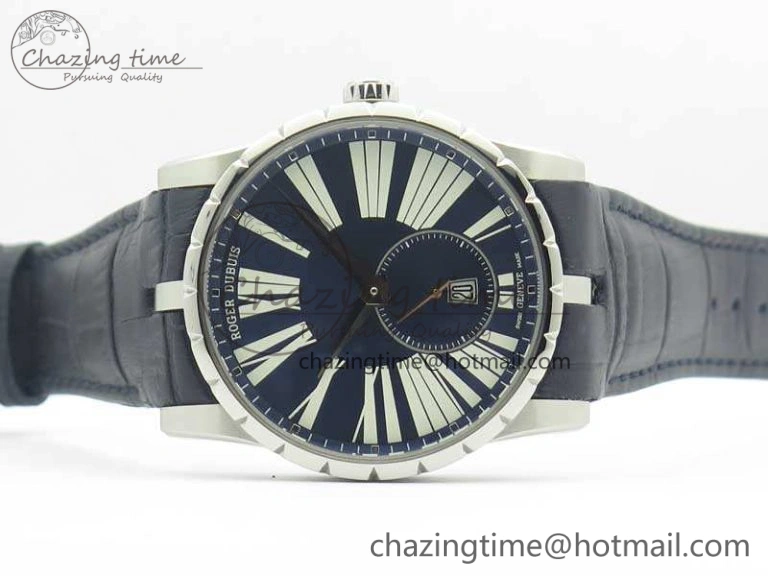Excalibur Dbex0535 SS RDF 1:1 Best Edition Blue Dial On Leather Strap Asian RD Vibrant 9613