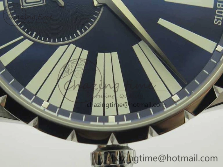Excalibur Dbex0535 SS RDF 1:1 Best Edition Blue Dial On Leather Strap Asian RD Vibrant 9613