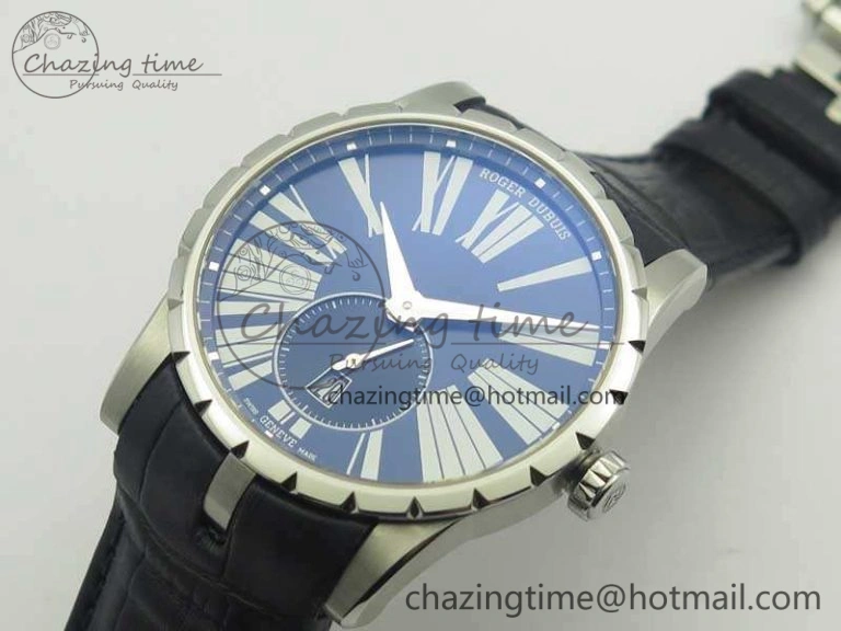 Excalibur Dbex0535 SS RDF 1:1 Best Edition Blue Dial On Leather Strap Asian RD Vibrant 9613