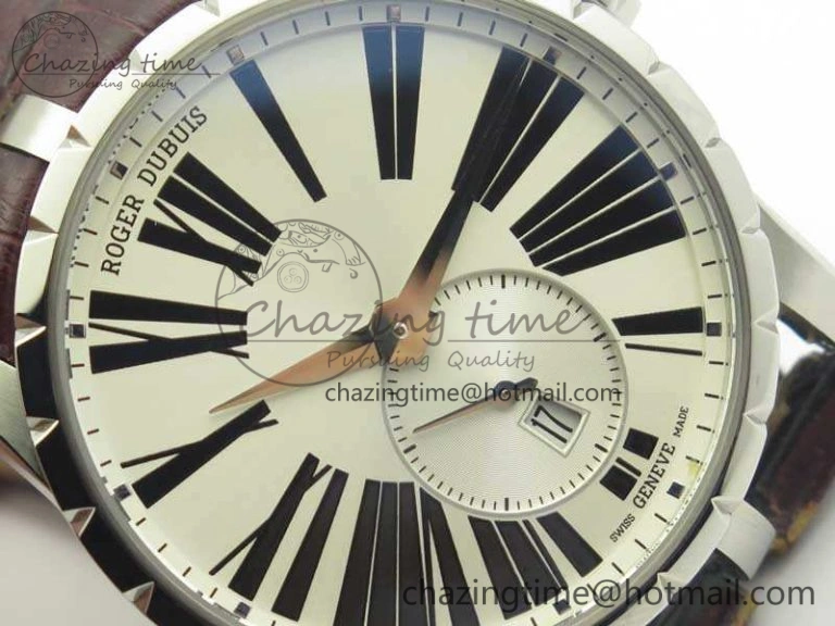 Excalibur Dbex0535 SS RDF 1:1 Best Edition White Dial On Leather Strap Asian RD SmoothTexture 9615