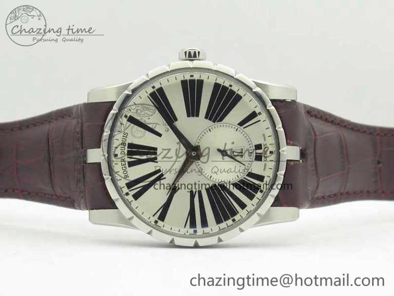 Excalibur Dbex0535 SS RDF 1:1 Best Edition White Dial On Leather Strap Asian RD SmoothTexture 9615