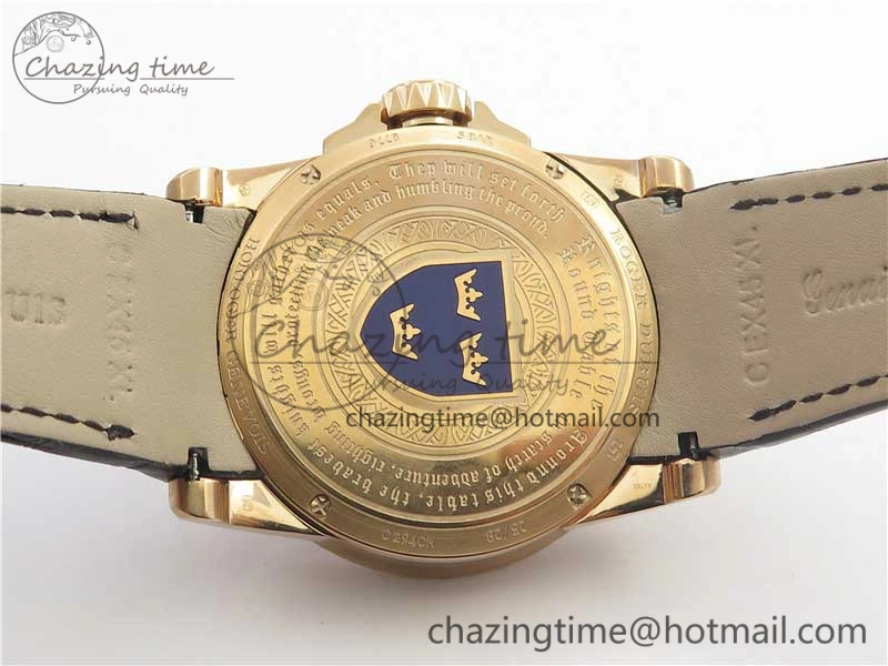 Soft Excalibur Knights of the Round Table II RG ZF Best Edition Black Dial on Black Leather Strap MIYOTA 9606