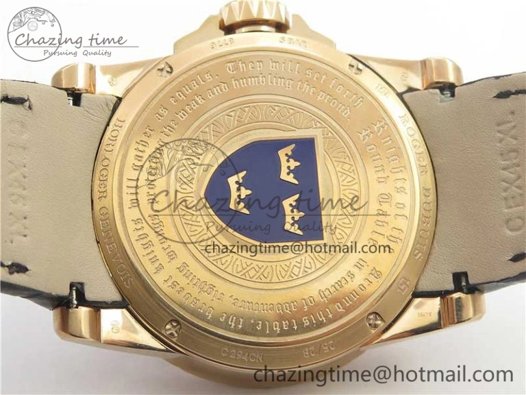 Soft Excalibur Knights of the Round Table II RG ZF Best Edition Black Dial on Black Leather Strap MIYOTA 9606