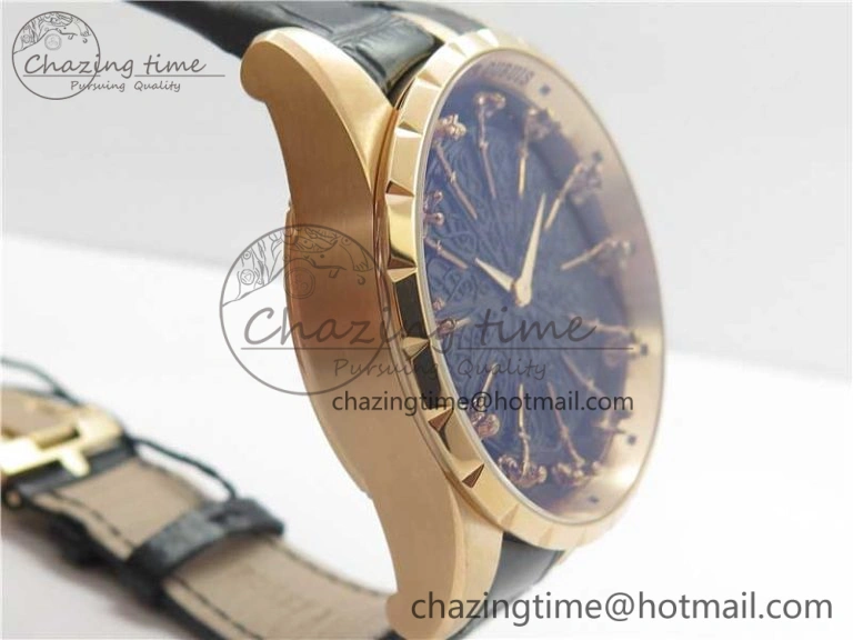 Soft Excalibur Knights of the Round Table II RG ZF Best Edition Black Dial on Black Leather Strap MIYOTA 9606
