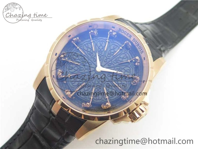 Soft Excalibur Knights of the Round Table II RG ZF Best Edition Black Dial on Black Leather Strap MIYOTA 9606