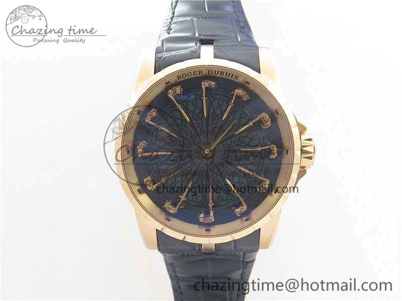 Soft Excalibur Knights of the Round Table II RG ZF Best Edition Black Dial on Black Leather Strap MIYOTA 9606