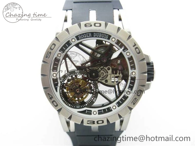 Soft Excalibur Knights of the Round Table II RG ZF Best Edition Black Dial on Black Leather Strap MIYOTA 9606