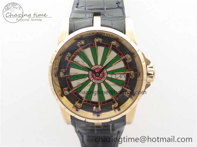 Excalibur Knights of the Round Table II RG ZF Best Edition Chessboard Dial on Black Leather Strap MIYOTA ZeroBulk 9602