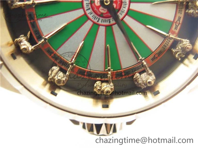 Excalibur Knights of the Round Table II RG ZF Best Edition Chessboard Dial on Black Leather Strap MIYOTA ZeroBulk 9602