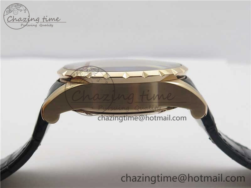 BestValue Excalibur Knights of the Round Table II RG ZZF Blue Gold Crystal Dial on Black Leather Strap MIYOTA 9596