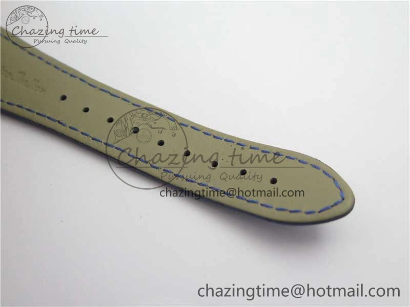 Excalibur Knights of the Round Table II RG ZZF Blue Gold Crystal Dial on Black Leather Strap MIYOTA ZeroBulk 9595