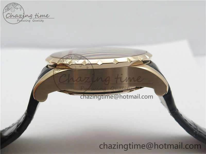Excalibur Knights of the Round Table II RG ZZF Red Gold Crystal Dial on Black Leather Strap MIYOTA QuickDry 9597