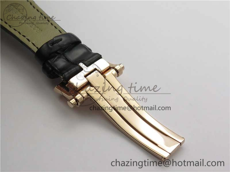 Excalibur Knights of the Round Table II RG ZZF Red Gold Crystal Dial on Black Leather Strap MIYOTA QuickDry 9597