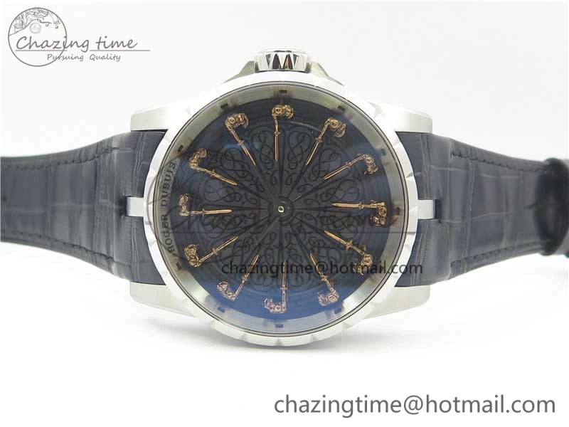 ZeroBulk Excalibur Knights of the Round Table II SS ZF Best Edition Black Dial on Black Leather Strap MIYOTA 9605