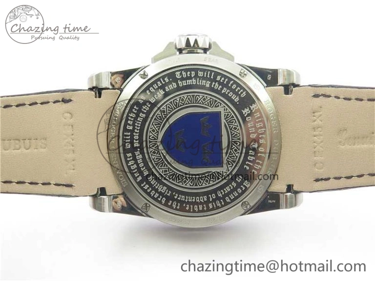 ZeroBulk Excalibur Knights of the Round Table II SS ZF Best Edition Black Dial on Black Leather Strap MIYOTA 9605