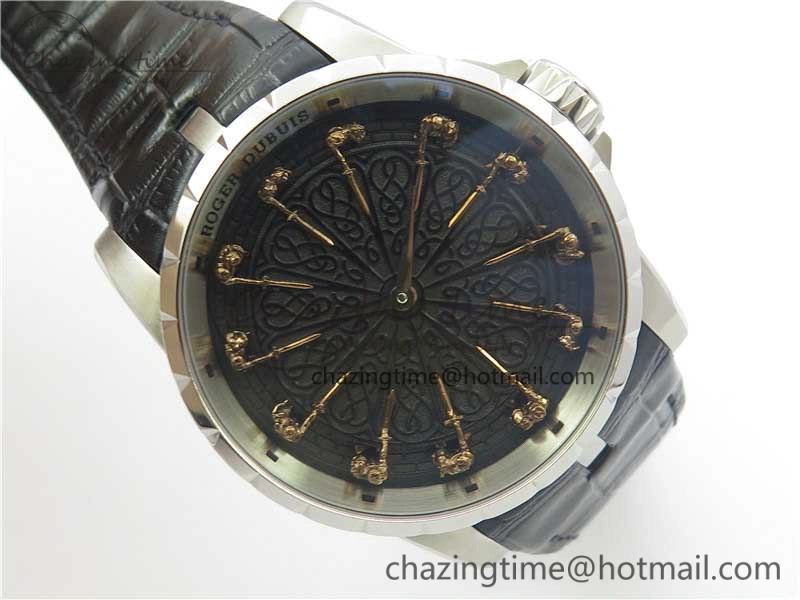 ZeroBulk Excalibur Knights of the Round Table II SS ZF Best Edition Black Dial on Black Leather Strap MIYOTA 9605