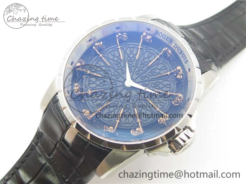 ZeroBulk Excalibur Knights of the Round Table II SS ZF Best Edition Black Dial on Black Leather Strap MIYOTA 9605
