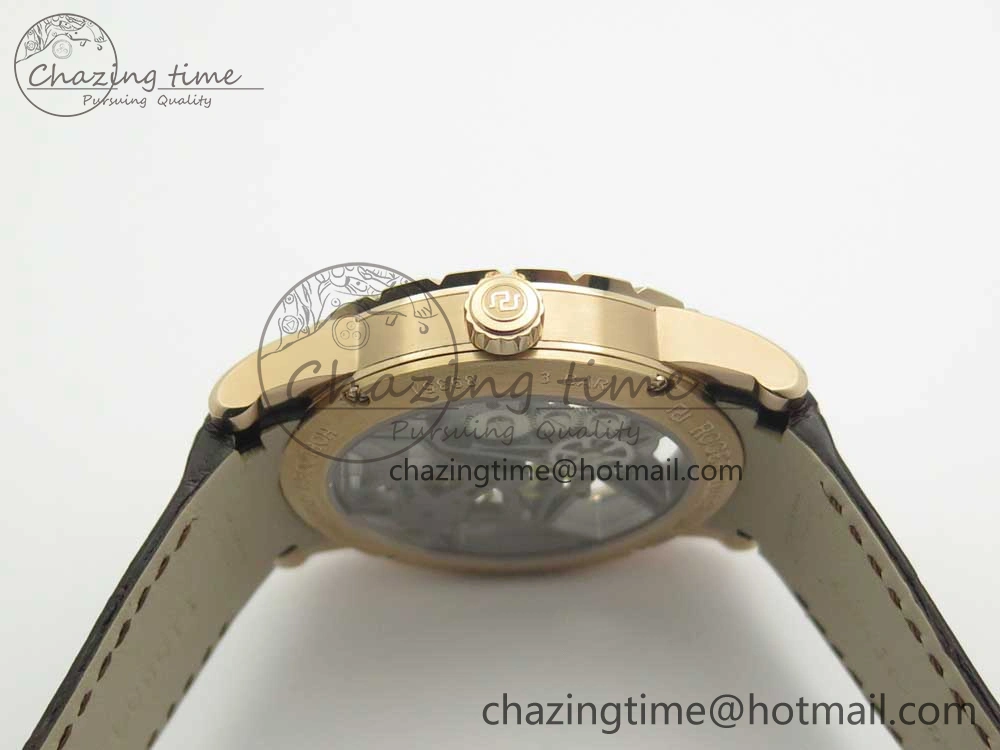 Lightweight Excalibur Rddbex0392 RG BBR Best Edition Skeleton Dial on Brown Leather Strap A2136 Tourbillon 9610