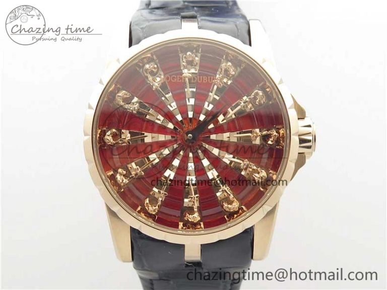 Lightweight Excalibur Rddbex0392 RG BBR Best Edition Skeleton Dial on Brown Leather Strap A2136 Tourbillon 9610
