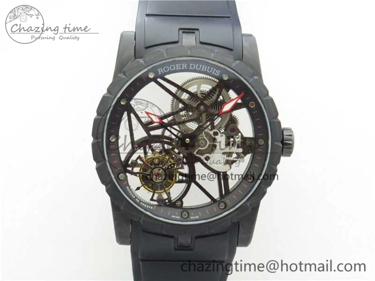 Lightweight Excalibur Rddbex0392 RG BBR Best Edition Skeleton Dial on Brown Leather Strap A2136 Tourbillon 9610