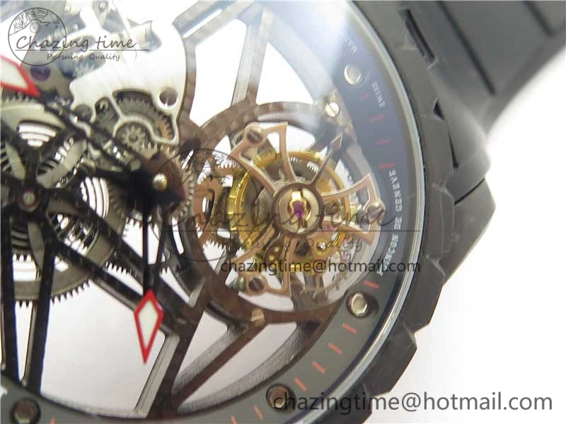 Excalibur Rddbex0393 FC BBR Best Edition Skeleton Dial on Black Rubber Strap A2136 Tourbillon V MultiPurpose 9589