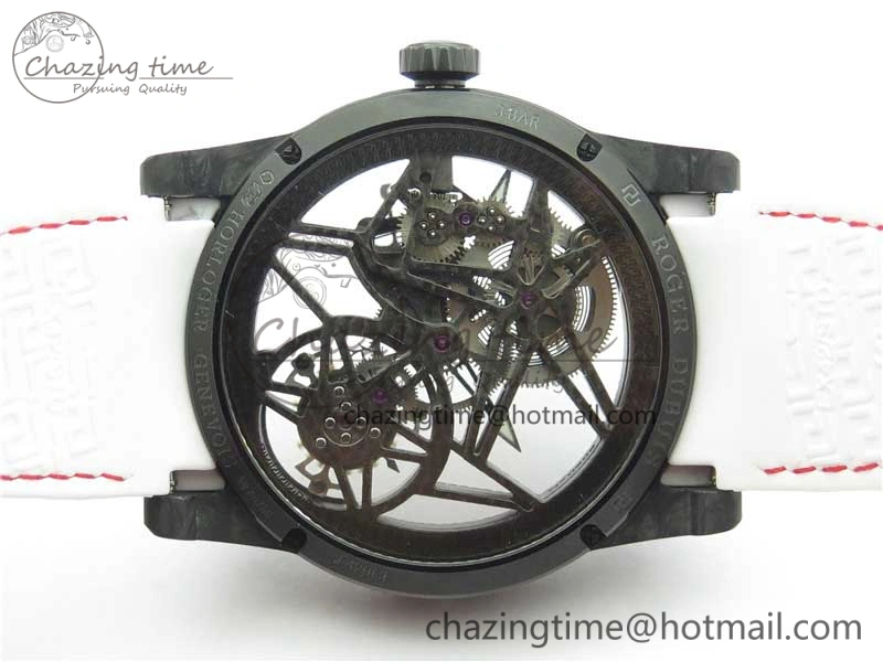 Fashionable Excalibur Rddbex0393 FC BBR Best Edition Skeleton Dial on White Rubber Strap A2136 Tourbillon V 9591