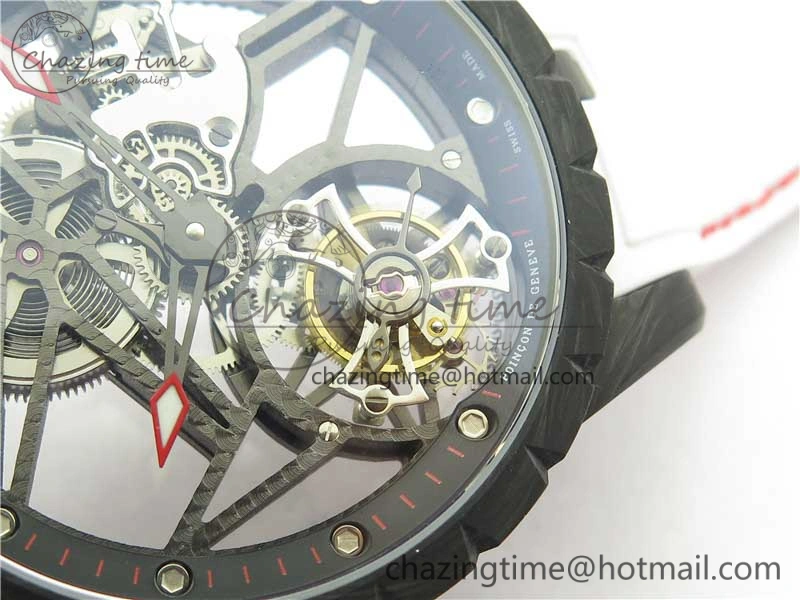 Fashionable Excalibur Rddbex0393 FC BBR Best Edition Skeleton Dial on White Rubber Strap A2136 Tourbillon V 9591