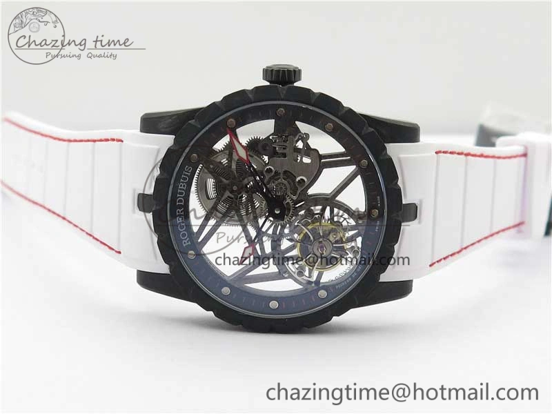 Fashionable Excalibur Rddbex0393 FC BBR Best Edition Skeleton Dial on White Rubber Strap A2136 Tourbillon V 9591