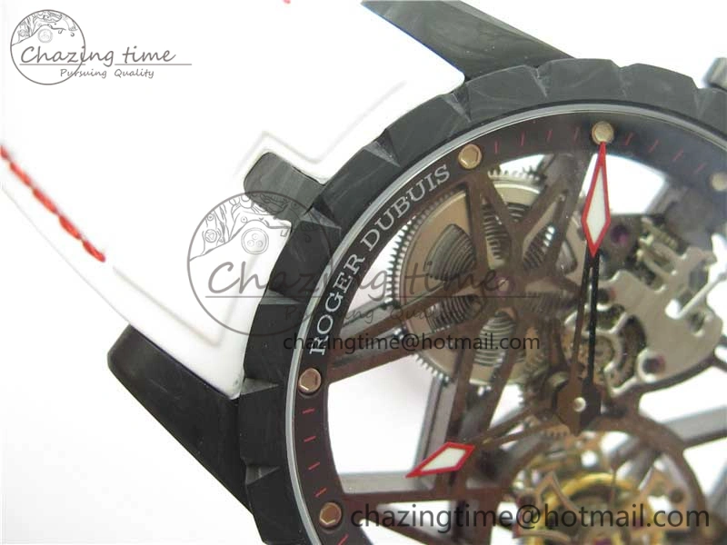 Fashionable Excalibur Rddbex0393 FC BBR Best Edition Skeleton Dial on White Rubber Strap A2136 Tourbillon V 9591