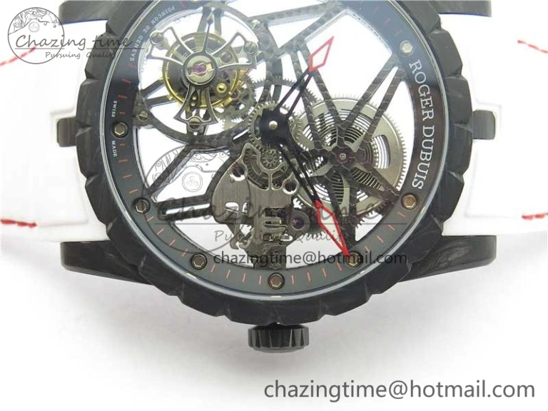 Fashionable Excalibur Rddbex0393 FC BBR Best Edition Skeleton Dial on White Rubber Strap A2136 Tourbillon V 9591