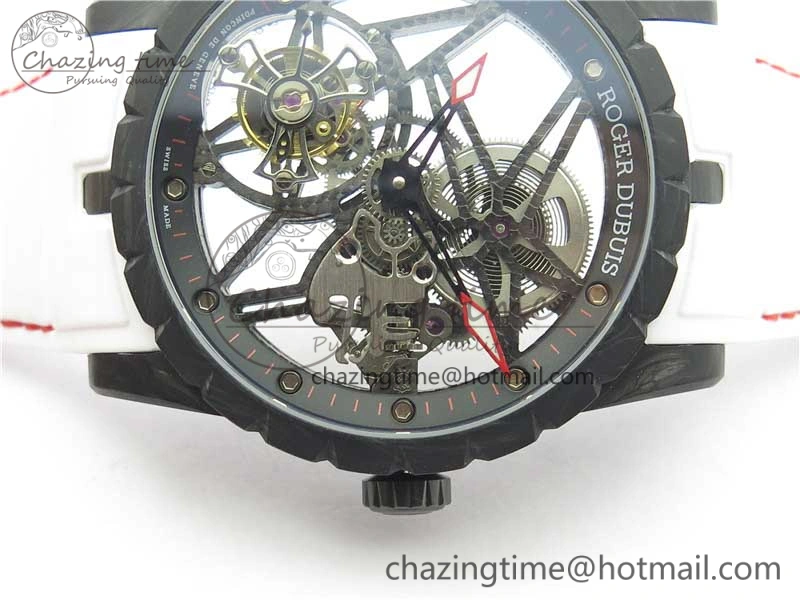 Fashionable Excalibur Rddbex0393 FC BBR Best Edition Skeleton Dial on White Rubber Strap A2136 Tourbillon V 9591