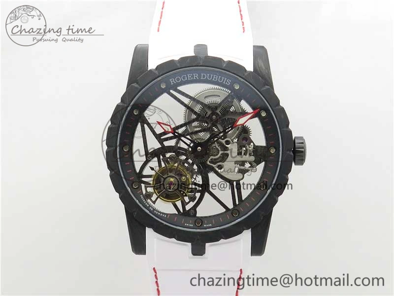 Fashionable Excalibur Rddbex0393 FC BBR Best Edition Skeleton Dial on White Rubber Strap A2136 Tourbillon V 9591