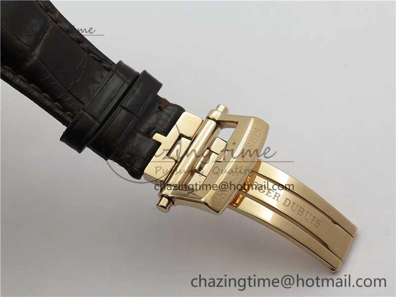 Excalibur Rddbex0393 RG Crystal Bezel BBR Best Edition Skeleton Dial on Brown Leather Strap A2136 Tourbillon V Vibrant 9590