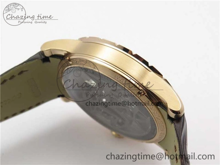 Excalibur Rddbex0393 RG Crystal Bezel BBR Best Edition Skeleton Dial on Brown Leather Strap A2136 Tourbillon V Vibrant 9590