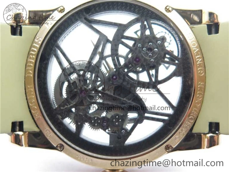 Excalibur Rddbex0393 RG Crystal Bezel BBR Best Edition Skeleton Dial on Brown Leather Strap A2136 Tourbillon V Vibrant 9590