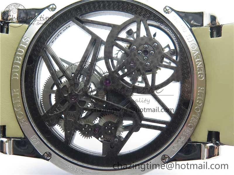 Excalibur Rddbex0393 SS BBR Best Edition Skeleton Dial on Black Leather Strap A2136 Tourbillon V Compact 9594