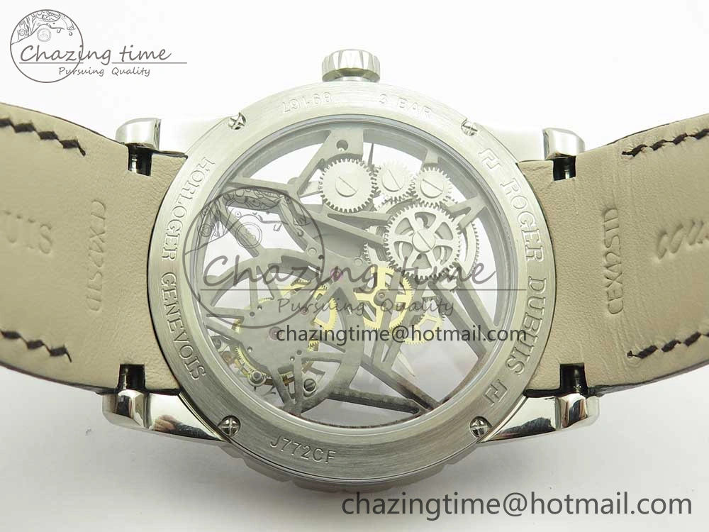 Excalibur Rddbex0393 SS BBR Best Edition Skeleton Dial on Black Leather Strap A2136 Tourbillon EasyCare 9611