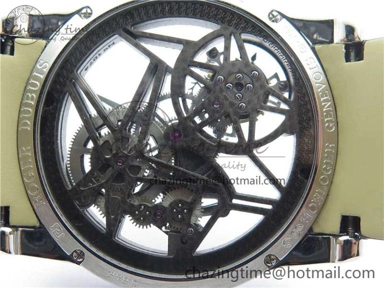 Excalibur Rddbex0393 SS Crystal Bezel BBR Best Edition Skeleton Dial on Black Leather Strap A2136 Tourbillon V StreetReady 9592