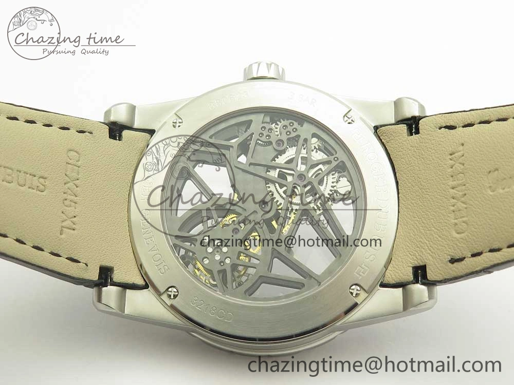 Excalibur Rddbex0393 SS JBF Best Edition Skeleton Dial on Black Leather Strap A2136 Tourbillon Breathable 9607
