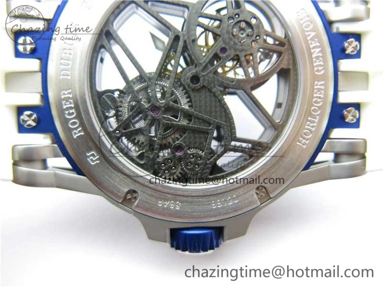 Excalibur Rddbex0479 SS JBF Best Edition Skeleton Dial on White Rubber Strap Tourbillon MoistureWicking 9604