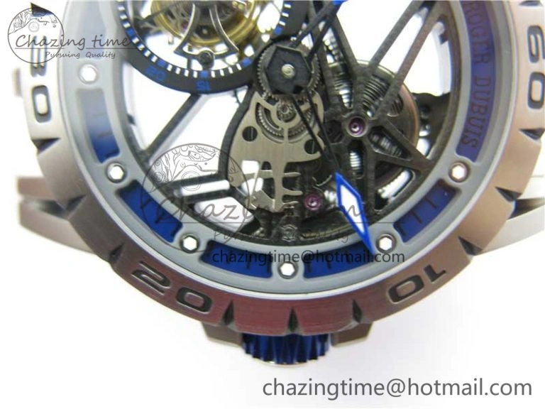 Excalibur Rddbex0479 SS JBF Best Edition Skeleton Dial on White Rubber Strap Tourbillon MoistureWicking 9604