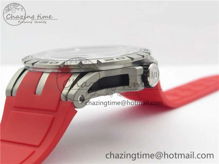 Excalibur Sports Tourbillon SS JBF Best Edition Skeleton Black Dial on Red Rubber Strap Casual 9600