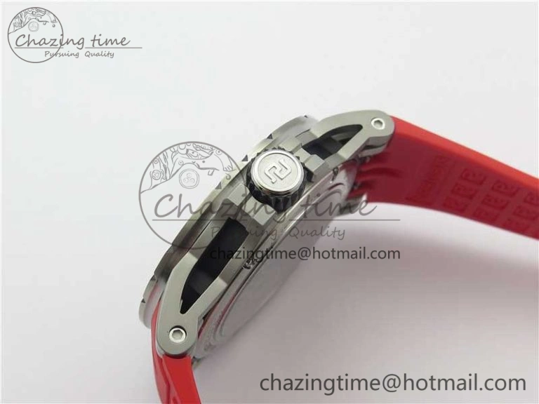 Excalibur Sports Tourbillon SS JBF Best Edition Skeleton Black Dial on Red Rubber Strap Casual 9600
