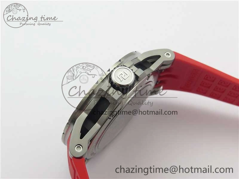Excalibur Sports Tourbillon SS JBF Best Edition Skeleton Black Dial on Red Rubber Strap Casual 9600