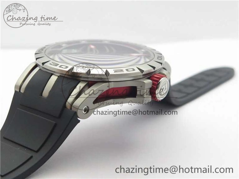 Excalibur Sports Tourbillon SS JBF Best Edition Skeleton Red Dial on Black Rubber Strap NewStyle 9599